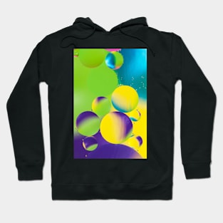 Colorful close up of oil drops in water Hoodie